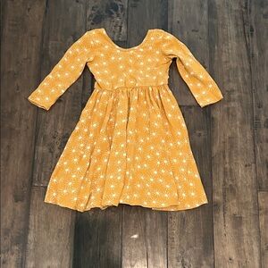Alice and Ames Girls' Yellow Floral Long-Sleeve Dress